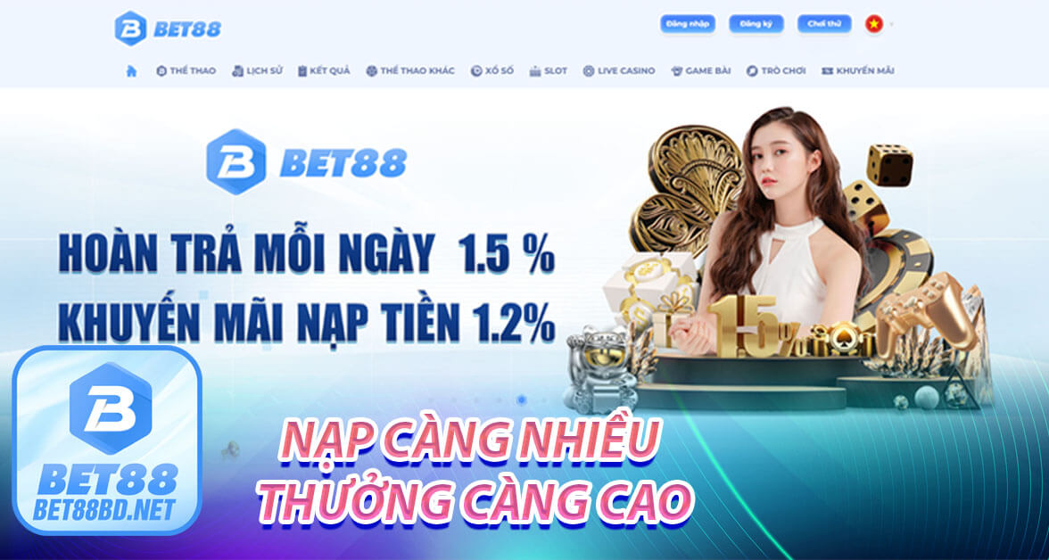 Những phương thức có thể nạp tiền ở bet88