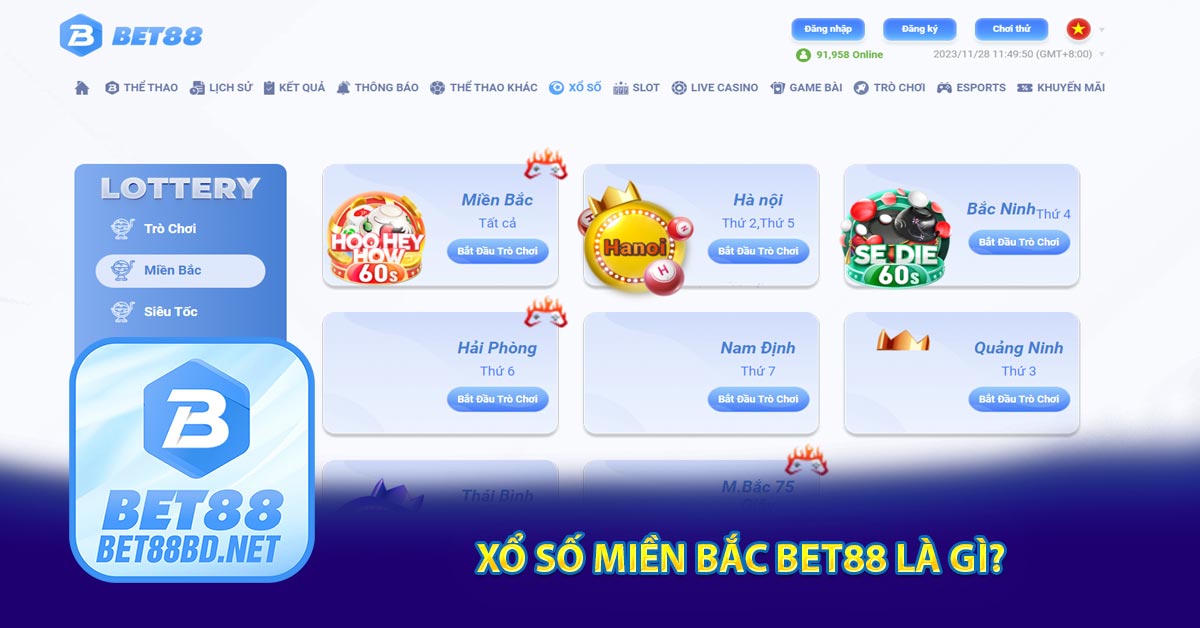 Xổ số miền Bắc BET88 là gì?